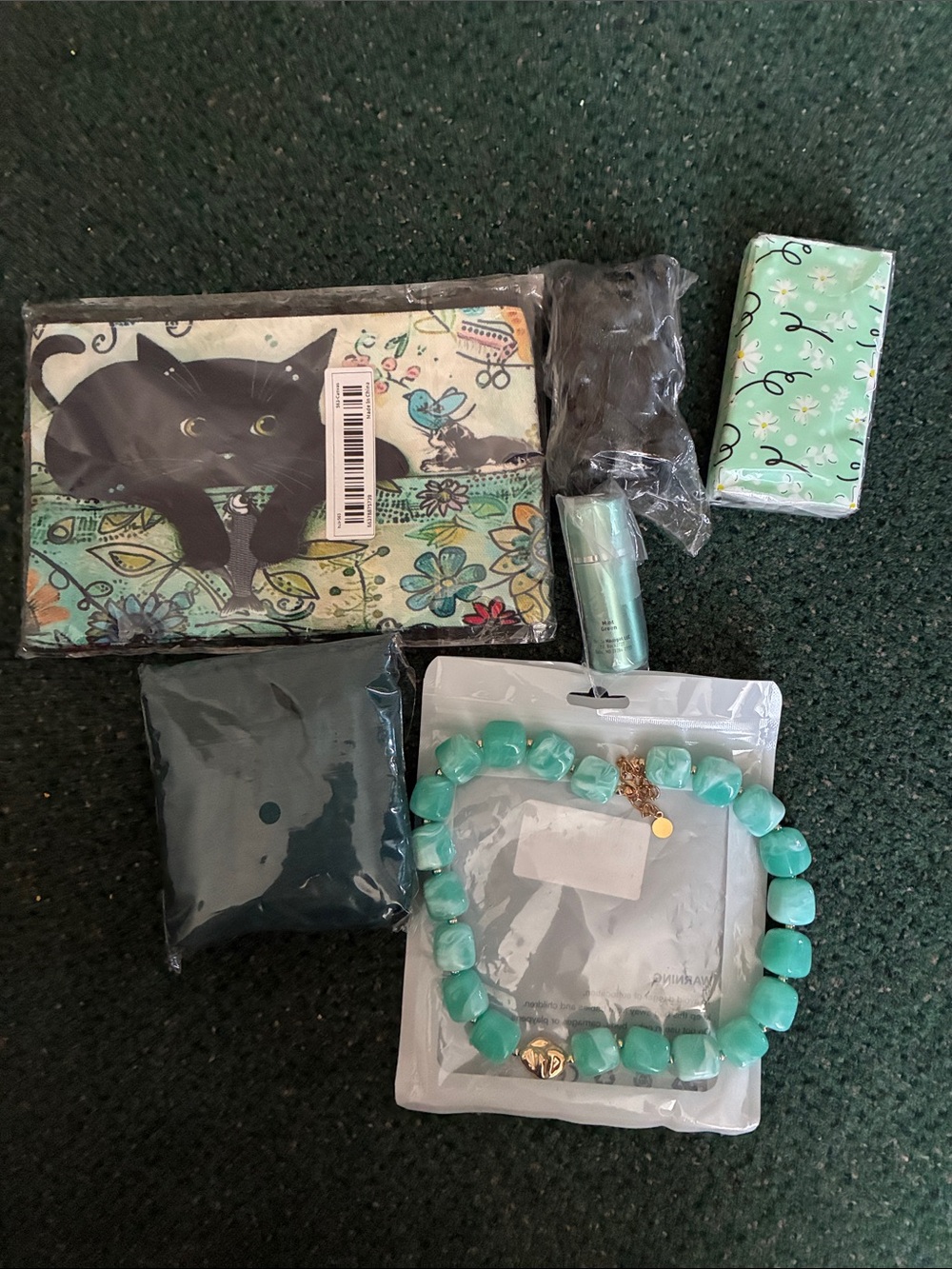 Black Cat Cosmetic Pouch 6 pc Bundle